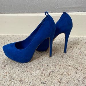 Royal blue heels